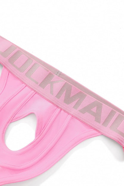 JOCKMAIL Herren Jockstrap Low Rise Cutout Design Jockstraps Atmungsaktiv Figurformend für Sport und Alltag (DE/NL/SE/PL, Alphanumerisch, XXL, Regular, Regular, Rosa)