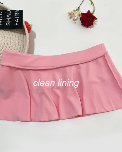 Herren-Mini-Rüschenrock, sexy mehrlagiger Faltenrock, Sissy-Kostüm, Dessous,, Rollenspiele, Pink