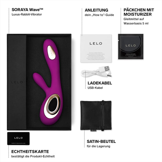 LELO SORAYA Wave Luxuriöser G-Punkt-Vibrator, Vibratoren für Frauen mit neuartiger WaveMotion-Technologie, Rabbit Vibrator für Ganzkörper-Lusterfahrung, Klitoris Vibrator, Dildo für die Frau, Rose