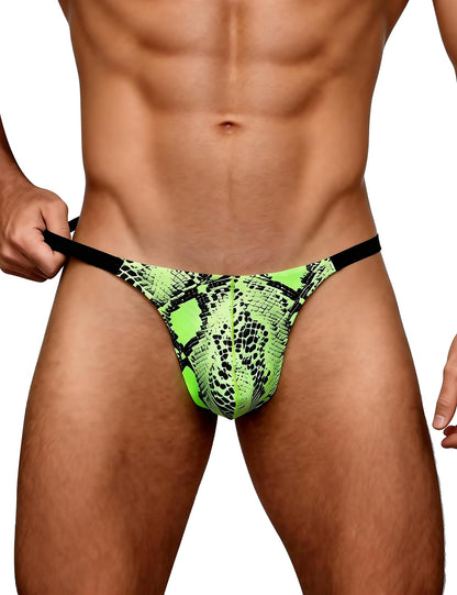 String Tanga Sexy Dünn Herren T-Back Slip Pouch Underwear Große Größen Reizwäsche Sissy Dessous Micro Thong Gay Unterwäsche Low Waist Unterhosen Briefs Stretch Panty Grün S