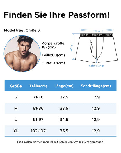 INNERSY Herren Unterhosen Bunte Boxershorts Männer, XL, 3 Rosa Leidenschaft