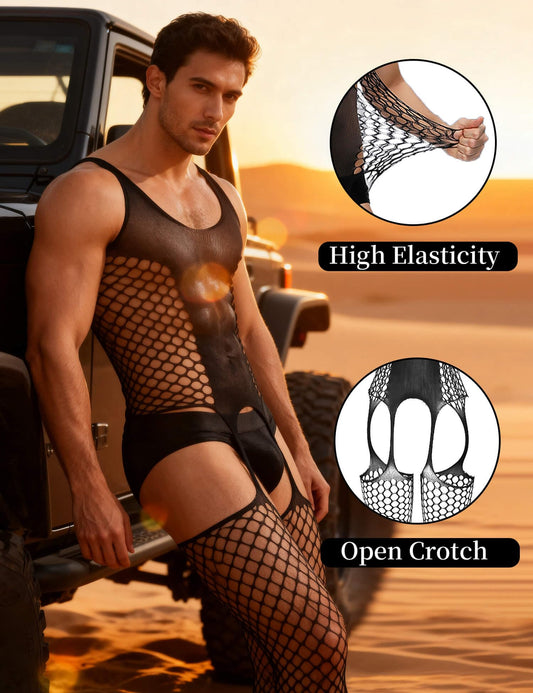 Herren Sexy Unterwäsche-  Bodystocking Sissy Gay