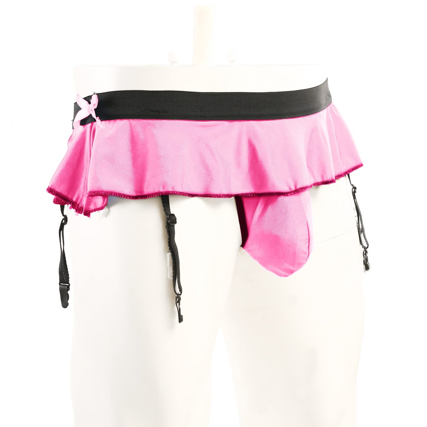 Sissy Pouch Höschen für Männer Crossdresser Herrenunterwäsche Rock G-String Thongs Slip mit Strumpfband