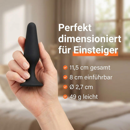 Sinful Slim Analplug Klein - Silikon Small für Anfänger - Schwarz
