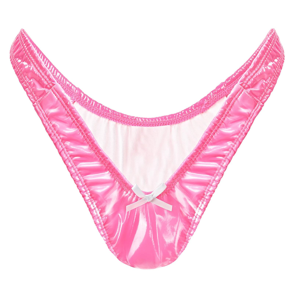 Sissy Tanga Tucking Gaff Höschen Kunstleder Verstecken Gaff Shaping Slip für Crossdresser Transgender  Rosa