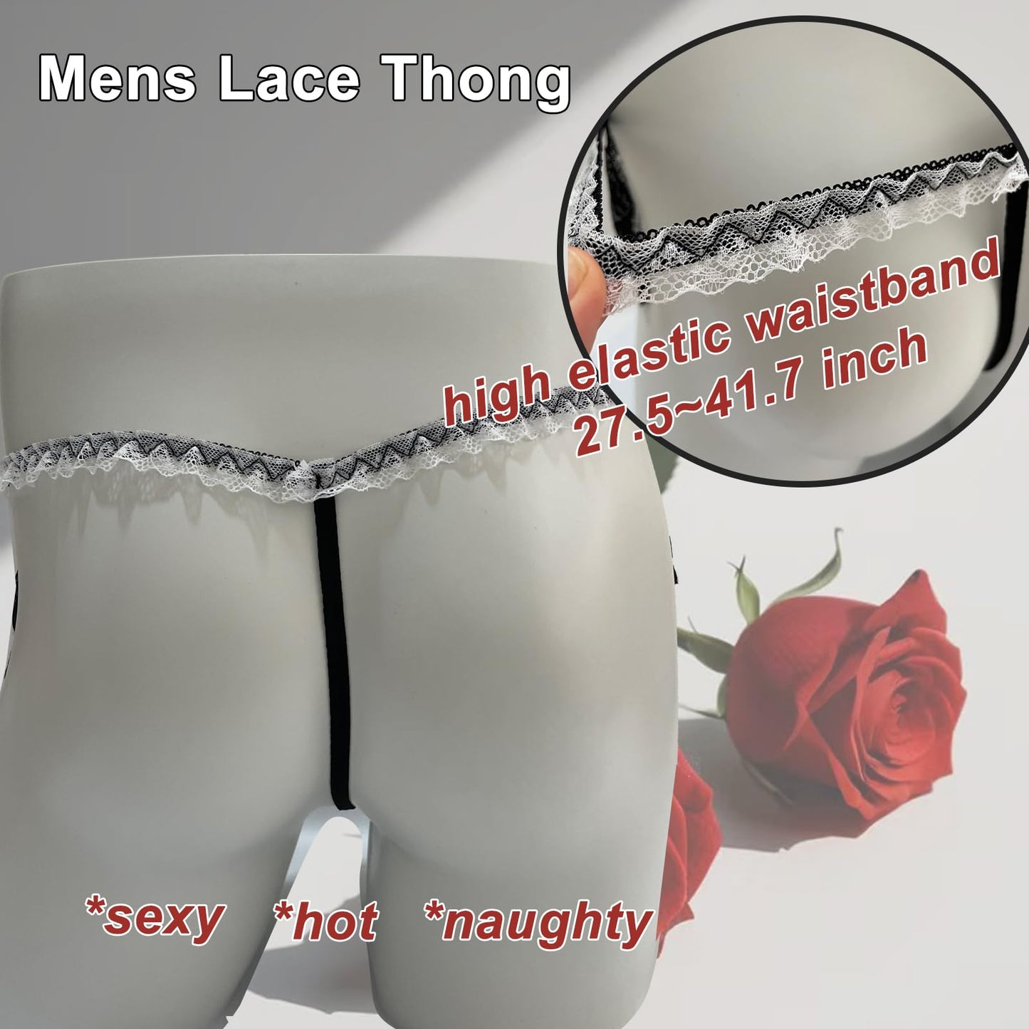 Herren-Spitzenhöschen, Rock-Sissy-Unterwäsche -  Femboy