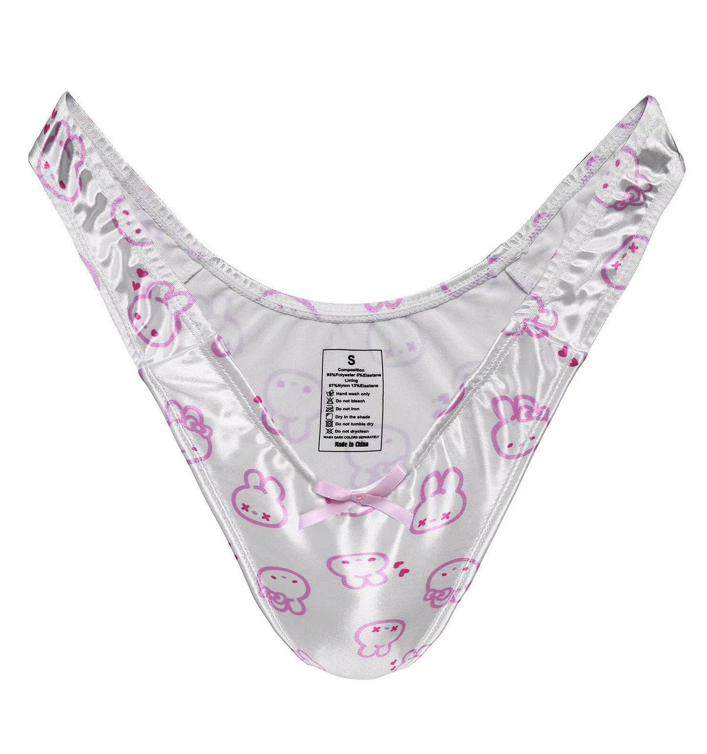 Tucking Gaff Höschen für Crossdresser Hiding Gaff Panty Shaping Panty Unterwäsche Bedruckte Unterhosen für Crossdresser Transgender Weiß L
