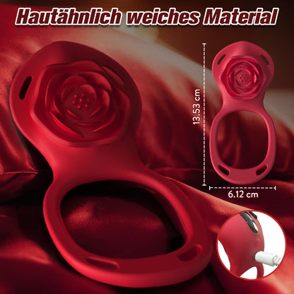 Sex Spielzeug für die Paare Frau Männer, BDSM Rose Vibration für Frauen, Vibratorensets für Frauen Klitoris mit Fernbedienung Leise, Penisring Vibrator App, Erotisches Sexspielzeug Sex Maschine Spiele