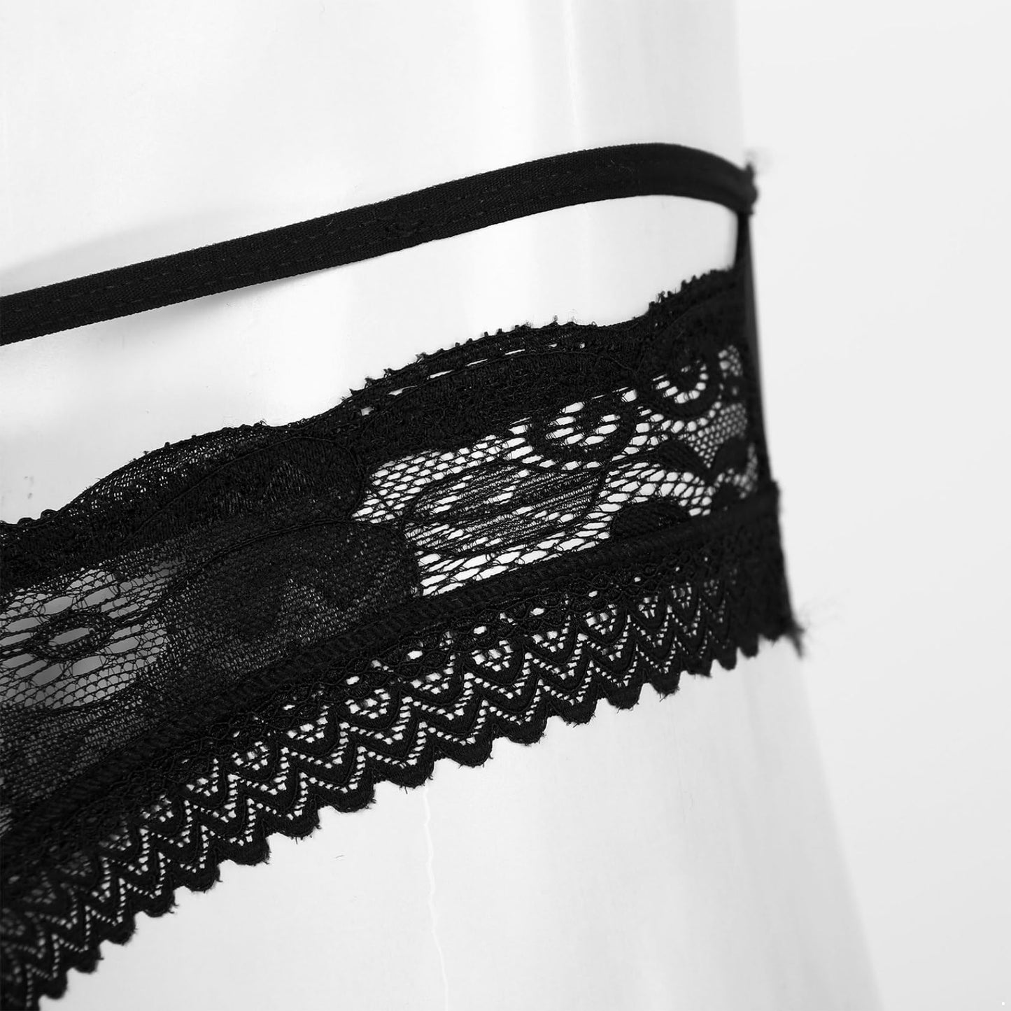 Herren Sissy Unterwäsche Ouvert Slip - Unterhose Offen Schritt Höschen Transparent mit Spitze - Dessous Reizwäsche