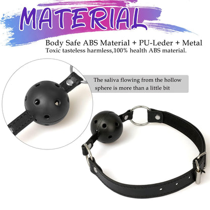 Ballknebel Bondage-Set mit Ketten Nippelklemmen Klitoris Clip Analplug BDSM