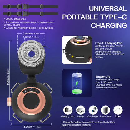 Masturbator mit Abnehmbaren Gürtel, [Upgraded] Tragbarer Masturbatoren für Männer-Penispumpe mit 9 Stoß&Vibration, Fernbedienung/Freihändige Masturbator | Sexspielzeug für Männer