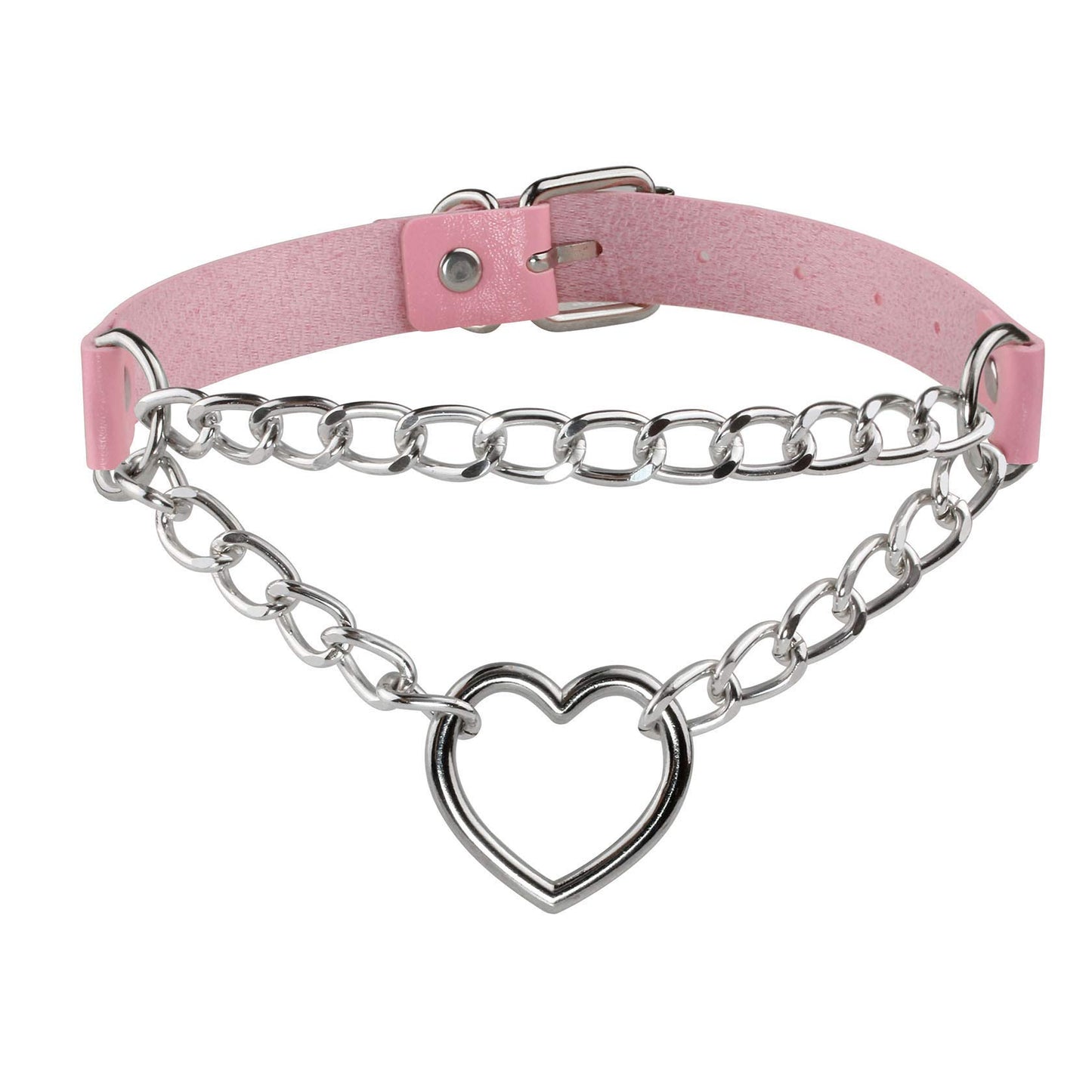 Sissy Collare Cuore Collana in pelle Choker per le donne