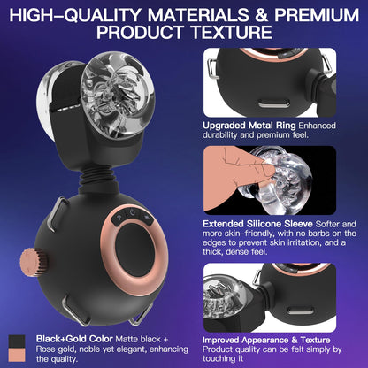Masturbator mit Abnehmbaren Gürtel, [Upgraded] Tragbarer Masturbatoren für Männer-Penispumpe mit 9 Stoß&Vibration, Fernbedienung/Freihändige Masturbator | Sexspielzeug für Männer
