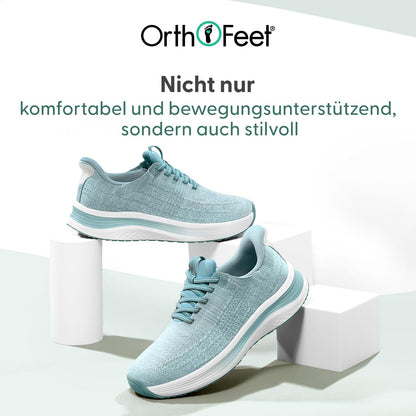 OrthofeetHands-Free Orthopädischer Damen Slip-in Sneaker Türkis Nira, Größe 37.5 Weit
