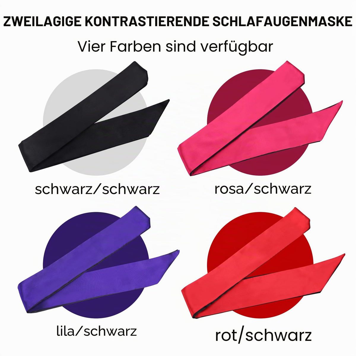 Satin-Schlafmaske – bequeme Augenmaske für Damen und Herren, weich, Schatten für Nacht, Schlafen, Reisen, Meditation, reines Schwarz, Geschenk zum Jahrestag, Geburtstag, 160 cm