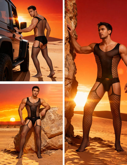 Herren Sexy Unterwäsche-  Bodystocking Sissy Gay