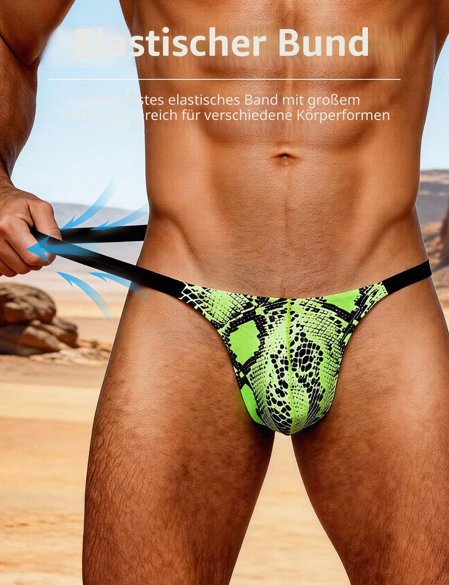 String Tanga Sexy Dünn Herren T-Back Slip Pouch Underwear Große Größen Reizwäsche Sissy Dessous Micro Thong Gay Unterwäsche Low Waist Unterhosen Briefs Stretch Panty Grün S
