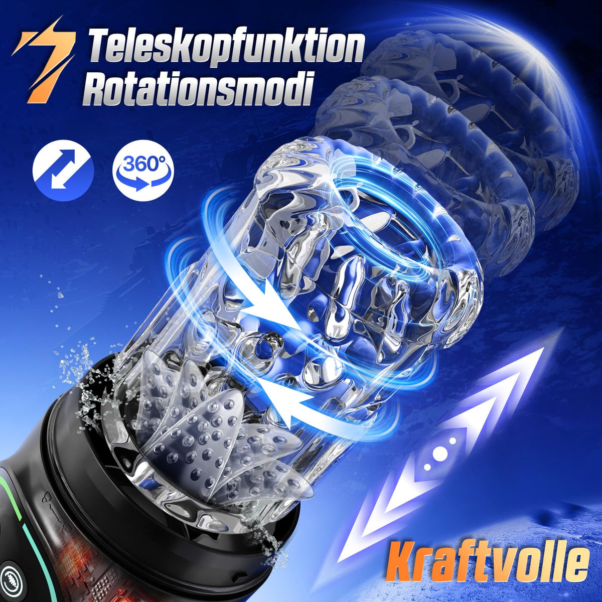 Elektrischer Masturbator Masturbieren für Männer 7 Teleskopfunktion 7Saugen