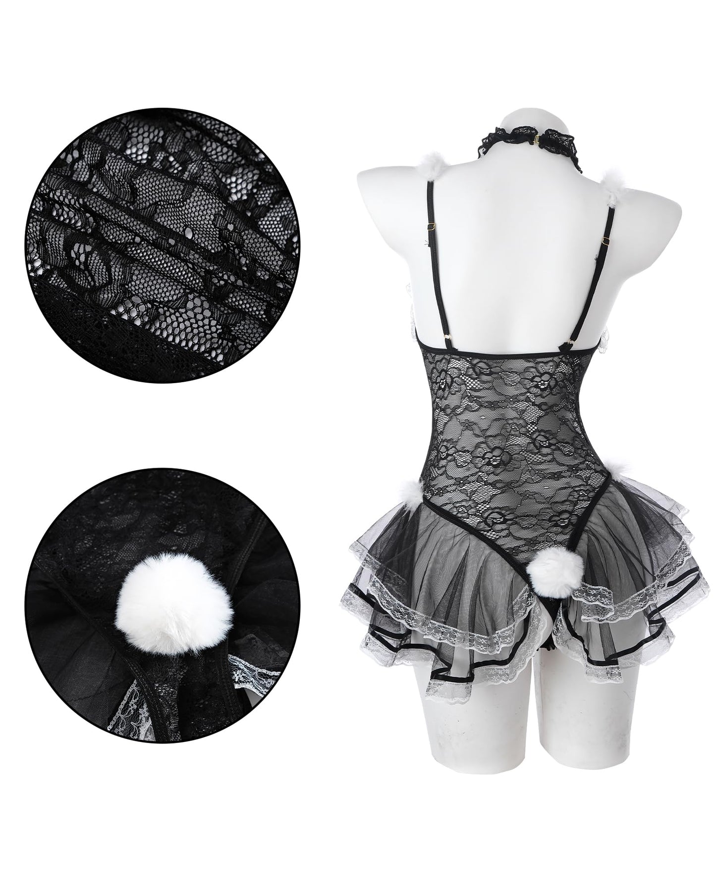 Bunny Kostüm Frauen Sexy Kostüme Frauen BunnyGirl Cosplay Sexy Lingerie Woman Anime Senpai Bunny Suit, Schwarz
