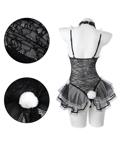 Bunny Kostüm Frauen Sexy Kostüme Frauen BunnyGirl Cosplay Sexy Lingerie Woman Anime Senpai Bunny Suit, Schwarz
