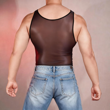Männer Nylon  Glanz Stringbody-, Sissy