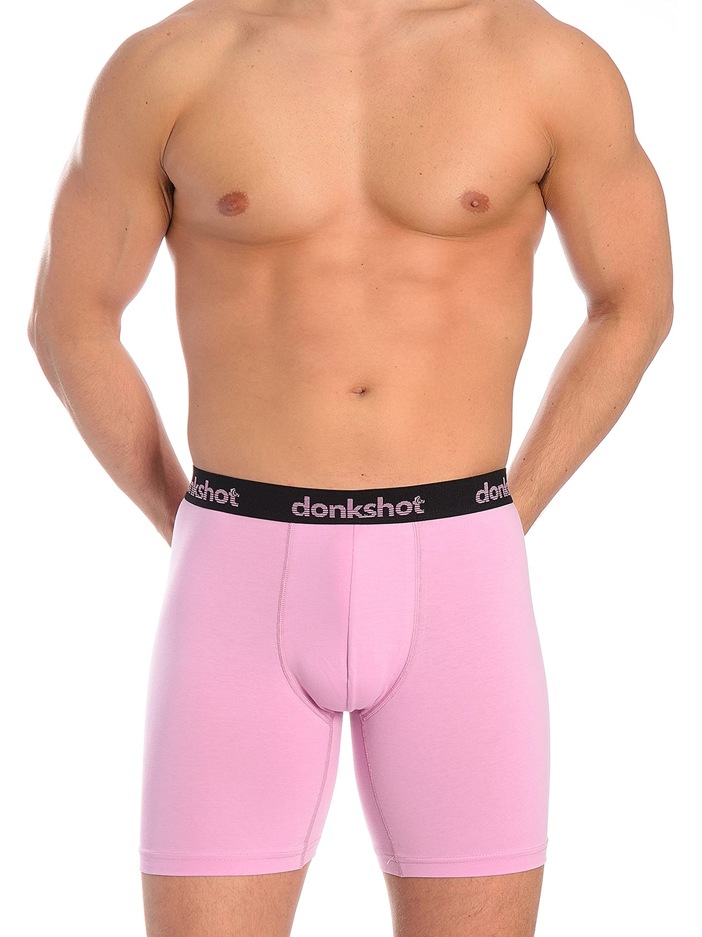 Boxershorts mit längerem Bein im 6er Pack, Bequeme Unterhosen für Herren, eng anliegend mit klassischem Schnitt, Mint-Orange-Lila - XL