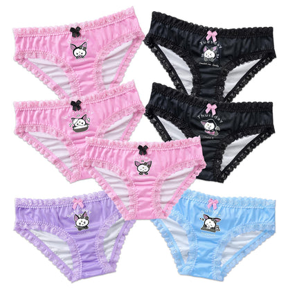 LittleForBig Damenunterwäsche aus weichem, seidigem Material, Bequeme Hipster-Slips, Babydoll Batty Brat, Wochentage, 7er-Pack Höschen-Set XXXL