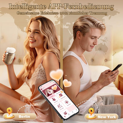 5-in-1 Vibration für Frauen mit APP, 10 Zungenlecken 10 Vibrationsmodi 3 Saugmodi Sex Toys für Klitoris, 42°C Heizfunktion Sex Spielzeug für die Frau, Vibratorensets für Frauen, Sexspielzeug Vibrator