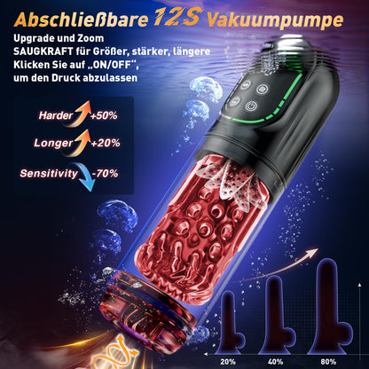 Masturbieren für Männer Masturbator Zungenleck 12s Penispumpe Taschenmuschi