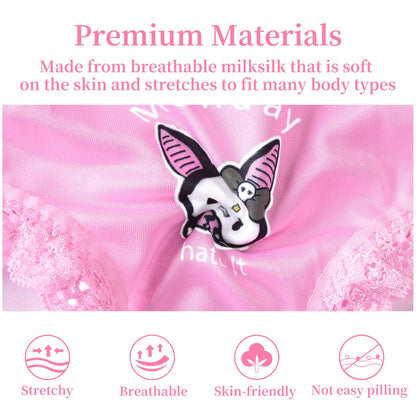 LittleForBig Damenunterwäsche aus weichem, seidigem Material, Bequeme Hipster-Slips, Babydoll Batty Brat, Wochentage, 7er-Pack Höschen-Set XXXL