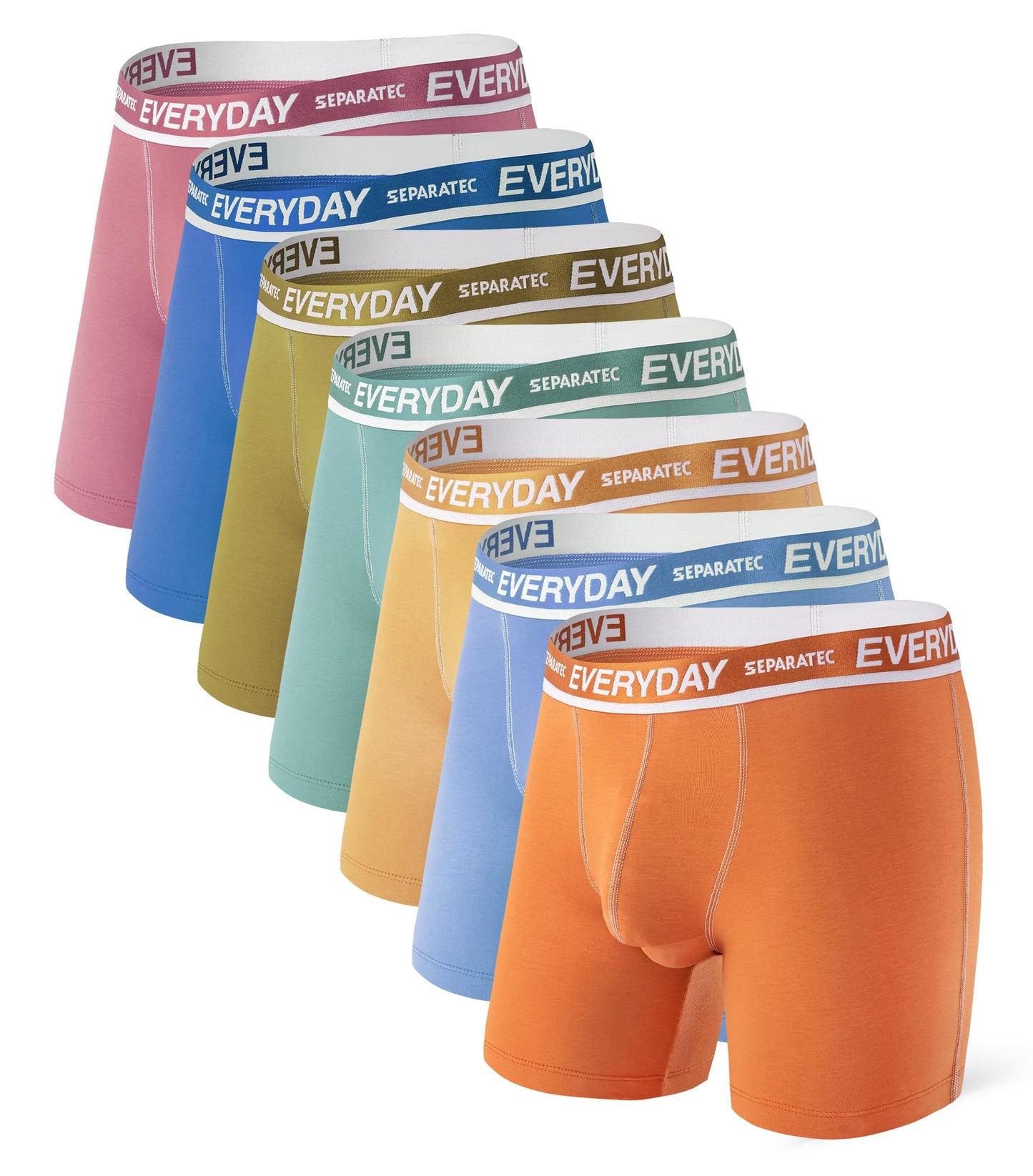 Boxershorts Herren 7er Pack aus Weicher Baumwolle Unterhosen Männer mit Unterstützender Separater Doppeltasche