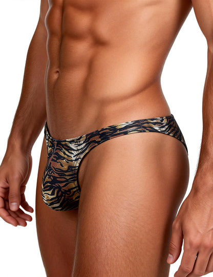 Borat Anzug Männer Sexy Elefanten Unterhose Herren Mini Slip Micro Thong Men Jockstrap Gay Underwear Sissy Höschen Pouch Beule Panties Dessous Reizwäsche Braun S