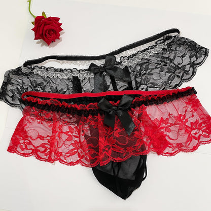 Herren-Spitzenhöschen, Rock-Sissy-Unterwäsche -  Femboy