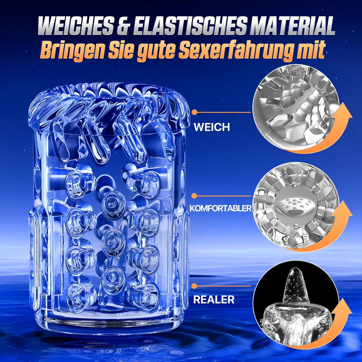 Elektrischer Masturbator Masturbieren für Männer 7 Teleskopfunktion 7Saugen