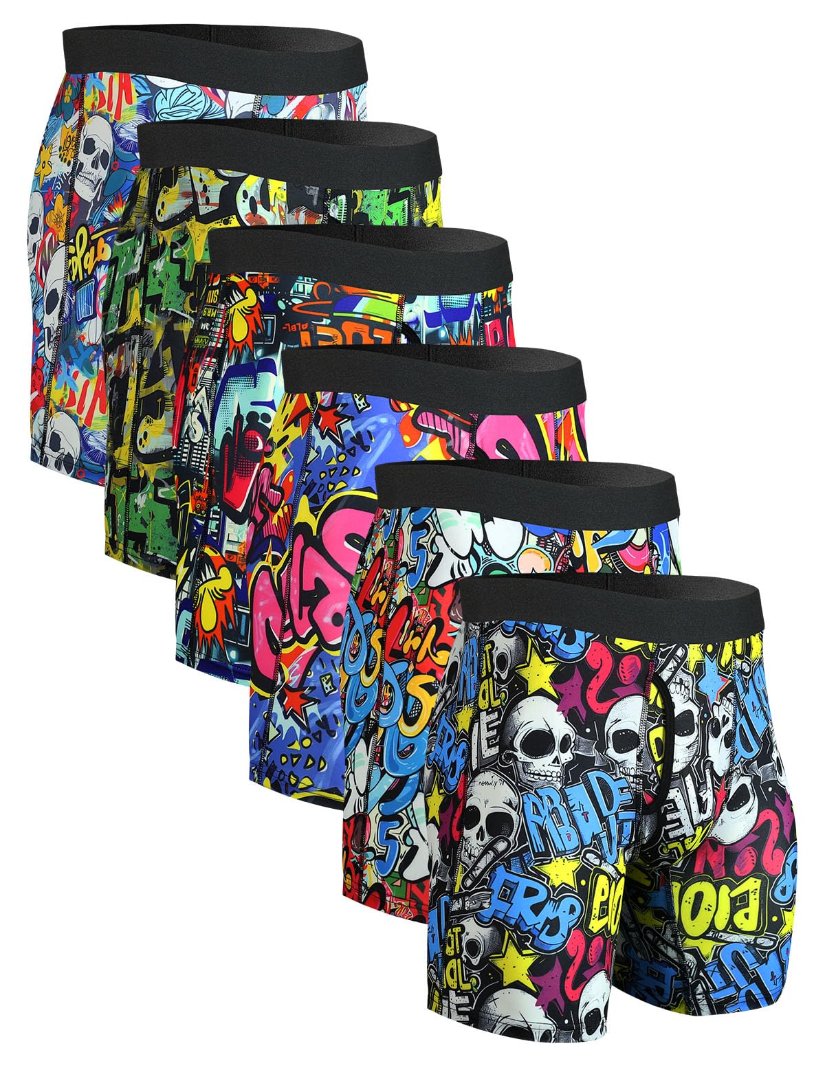 Boxershorts Herren 6er Pack Unterwäsche Unterhosen mit Weicher Passform Männer Boxershorts