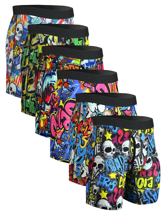 Boxershorts Herren 6er Pack Unterwäsche Unterhosen mit Weicher Passform Männer Boxershorts
