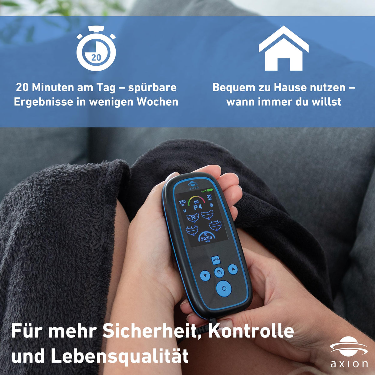 axion® Stim-Pro I-3000 Beckenbodentrainer - Mann. Medizinprodukt nach MDR