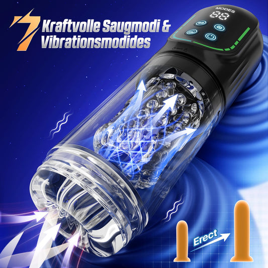 Elektrischer Masturbator Masturbieren für Männer 7 Teleskopfunktion 7Saugen