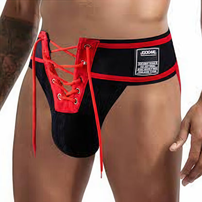 JOCKMAIL Herren Slip Jock Strap Sportlich Unterstützer Breiter Gürtel Komfortabel Herren Sport Unterwäsche Slip für Turnhalle Sport (DE/NL/SE/PL, Alphanumerisch, L, Regular, Regular, rot)