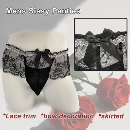 Herren-Spitzenhöschen, Rock-Sissy-Unterwäsche -  Femboy