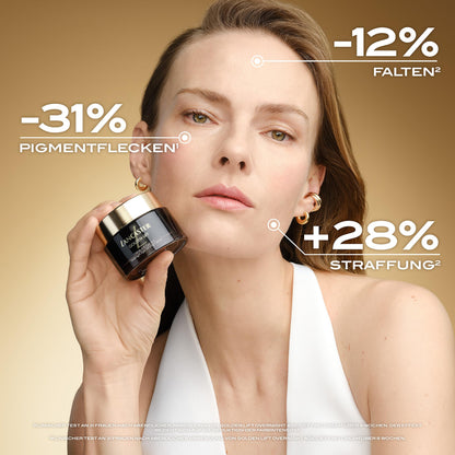 Lancaster Golden Lift Overnight Age-Defying Cream – Mit Retinol + Retinal – Bekämpft Anzeichen lichtbedingter Hautalterung – Kationisches liposomales Retinol – Mindert Pigmentflecken + Falten, 50 ml