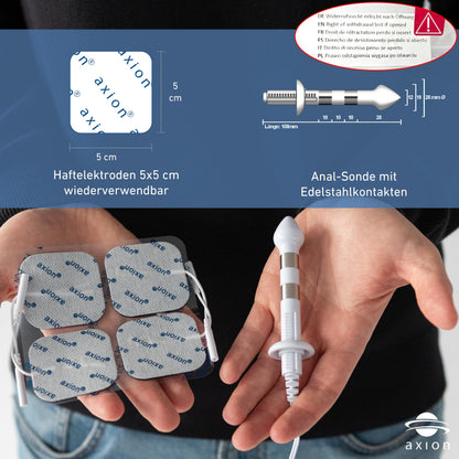 axion® Stim-Pro I-3000 Beckenbodentrainer - Mann. Medizinprodukt nach MDR