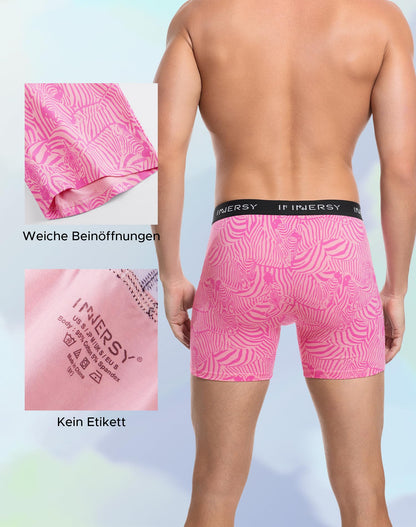INNERSY Herren Unterhosen Bunte Boxershorts Männer, XL, 3 Rosa Leidenschaft