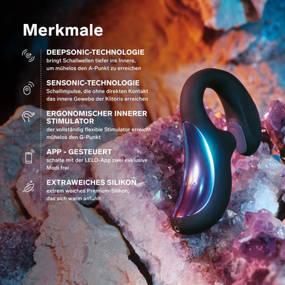 LELO ENIGMA Double Sonic Dreifach G Punkt Vibrator mit App, Klitoris Vibration für Frauen, Lusteinstellungen und 2 Extra-Modi, Sextoy Vibratoren, Sexspielzeug für Frauen Solo (Cyber Purple)
