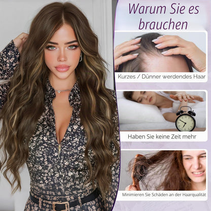 Sofeiyan Perücke Damen,70 cm Lange Mittelscheitel Perücken