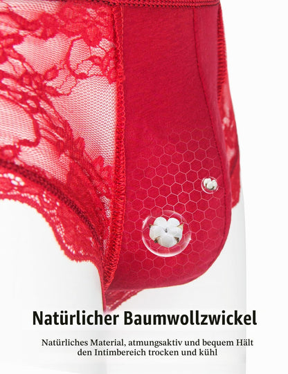 Herren Boxershorts Spitze Unterhosen Sexy Unterwäsche Rot S