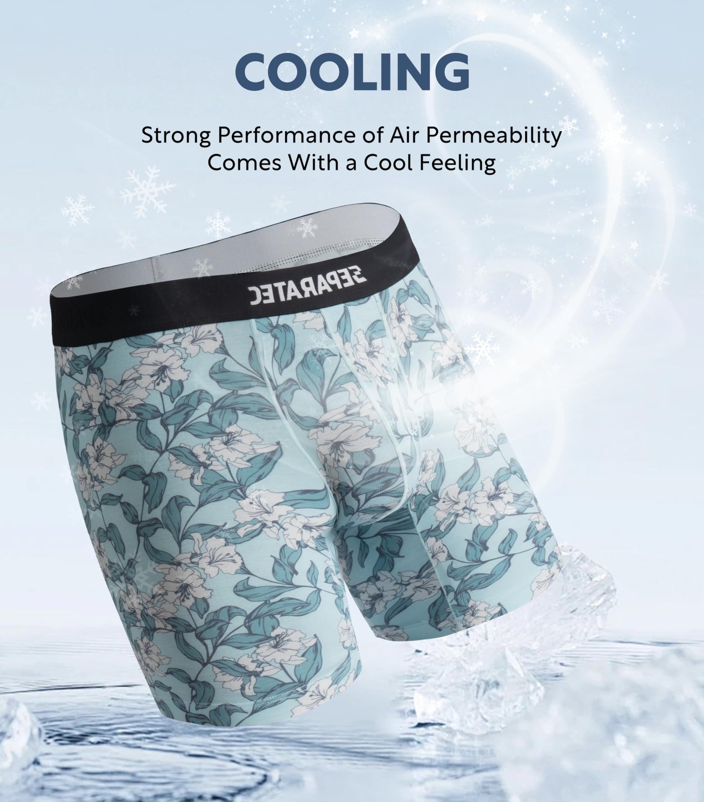 Boxershorts Herren Bambus Rayon Bedruckte Höschen mit Doppelter Beutel 3er Pack