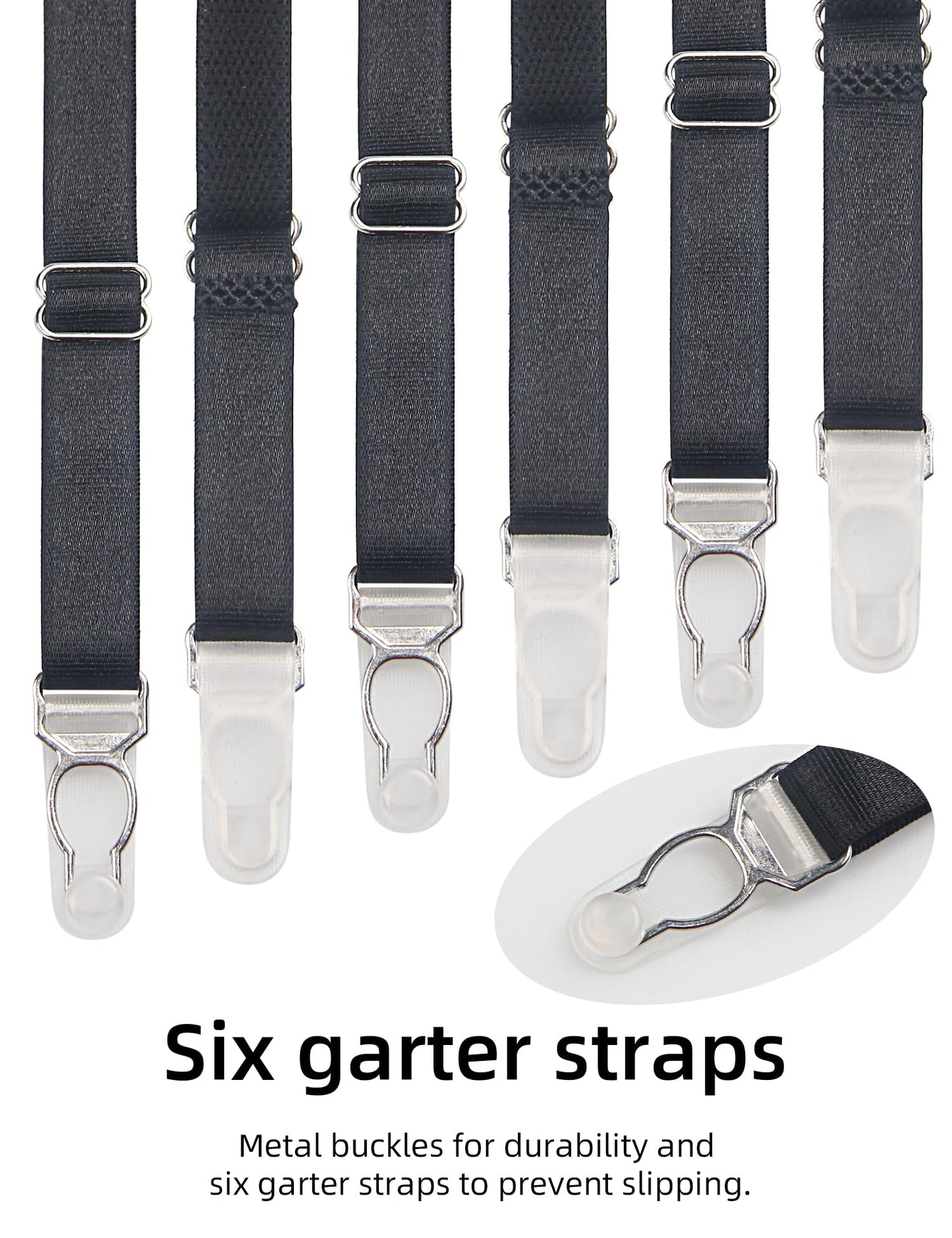 Sissy Dessous Männer Gay -  Strumpfgürtel mit 4 Clips Spitze Reizwäsche Große Größen Strumpfgürtel Breit Strumpfhalter -Rollenspiel