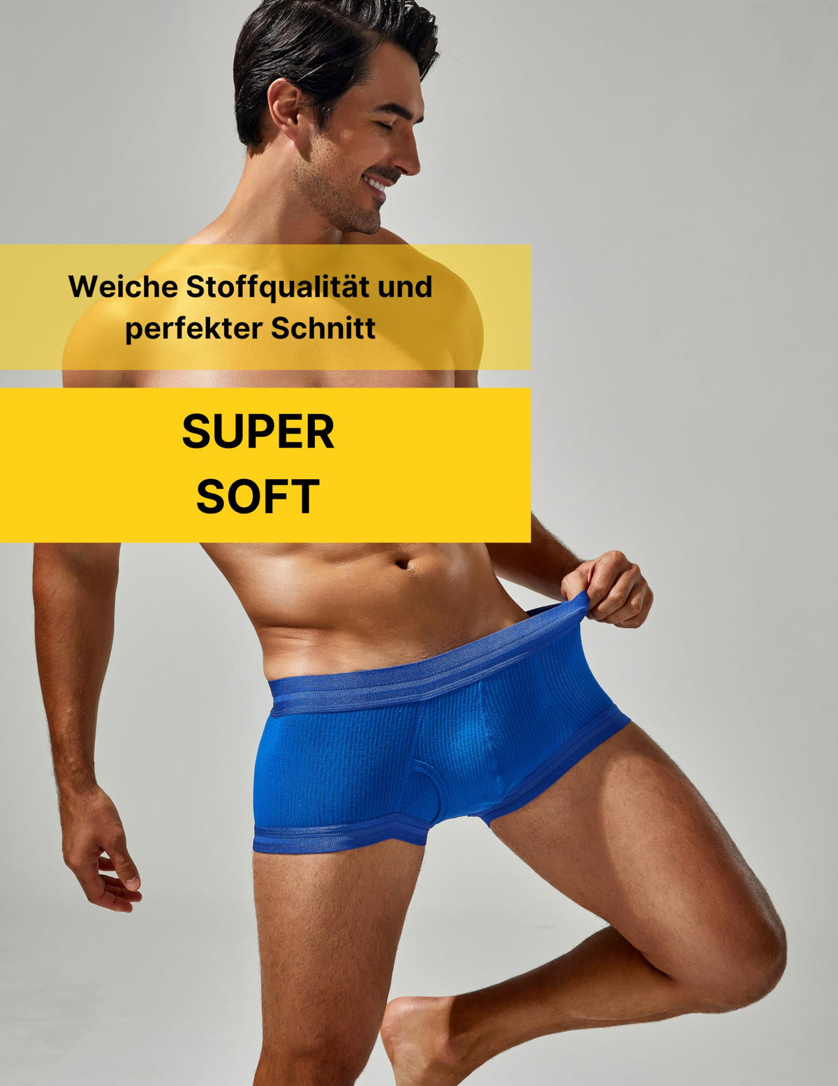 Herren Boxershorts Modal Unterhose Low Rise Trunks weich atmungsaktiv elastisch – 7er Pack, XL