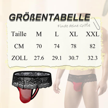 Sissy - Spitze Mesh Thong  Schwarze Spitze